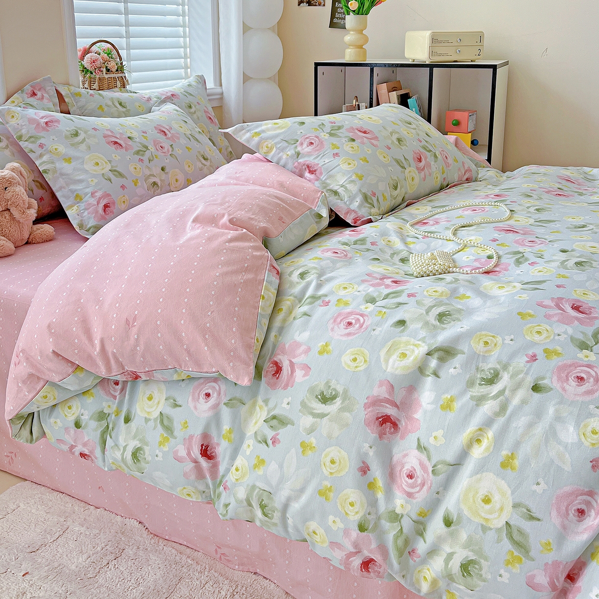 91家纺网 家纺一手货源 找家纺 恩泽2025全棉印花四件套 满园芬芳