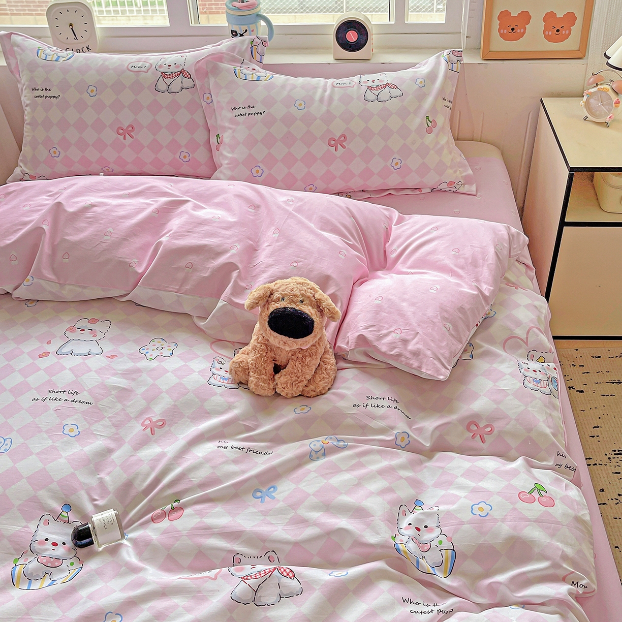 91家纺网 家纺一手货源 找家纺 恩泽2025全棉印花四件套 萌宠世界