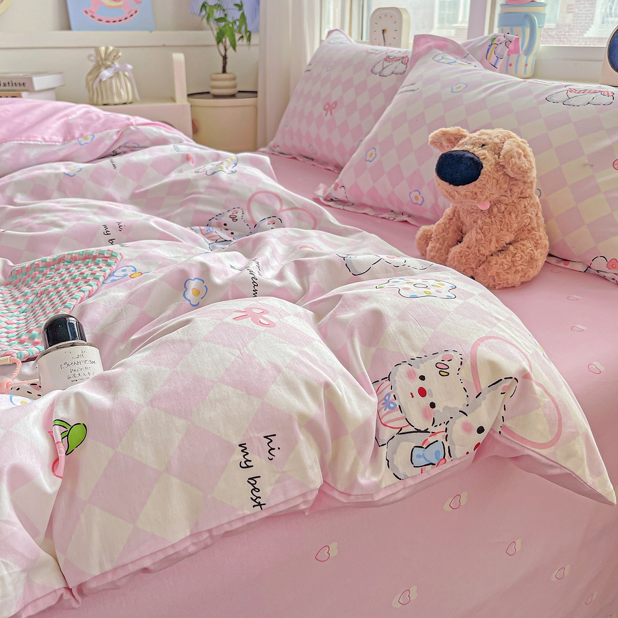 91家纺网 家纺一手货源 找家纺 恩泽2025全棉印花四件套 萌宠世界