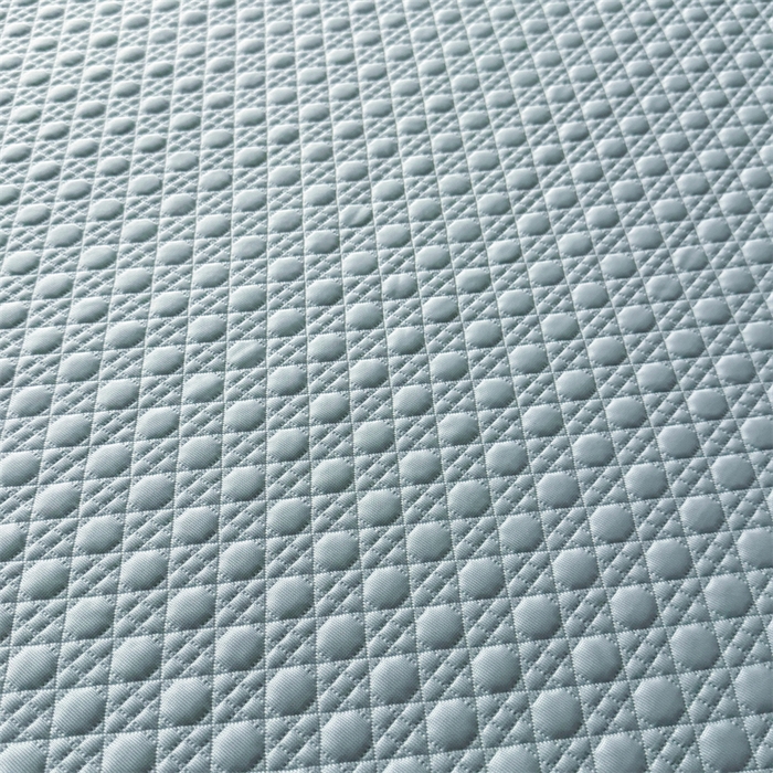 91家纺网 家纺一手货源 找家纺 耐思家纺 2025新款MIN豆豆凉席空调席系列-床笠款 MIN冰豆豆-冰晶蓝-床笠款