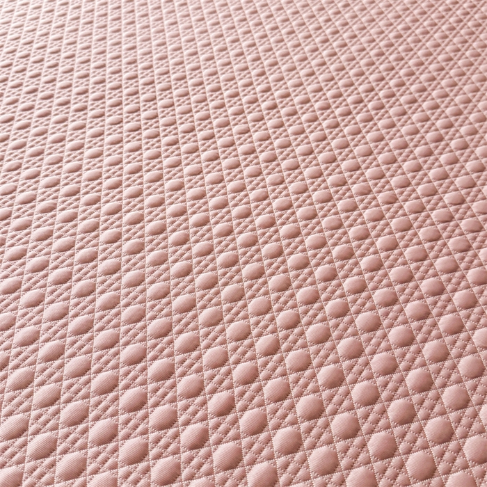 91家纺网 家纺一手货源 找家纺 耐思家纺 2025新款MIN豆豆凉席空调席系列-床笠款 MIN冰豆豆-豆沙粉-床笠款