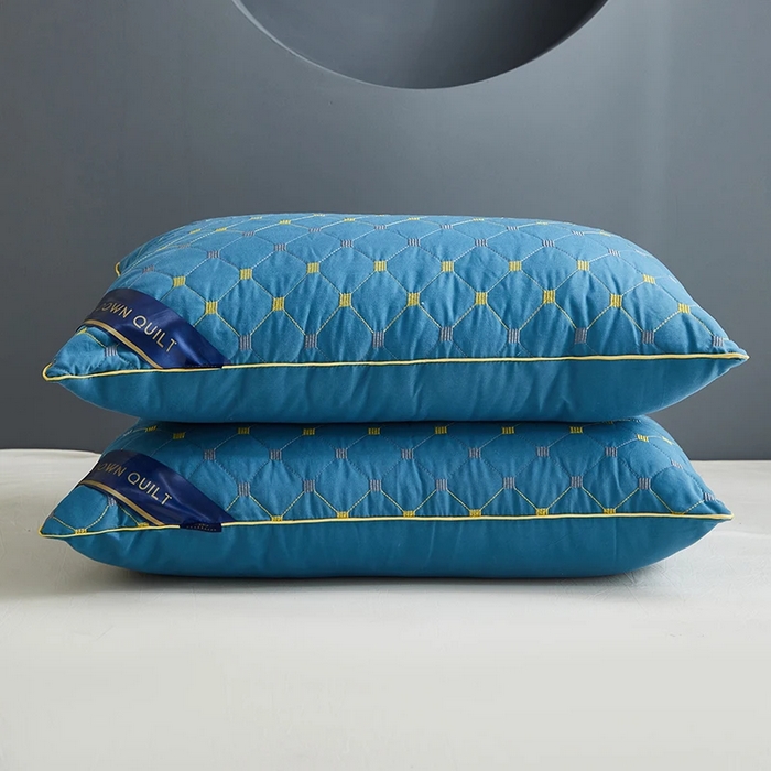 91家纺网 家纺一手货源 找家纺 雅晨枕芯 2025新款满天星单边枕头枕芯 满天星单边枕-蓝色 48x74cm/只 低枕 500g