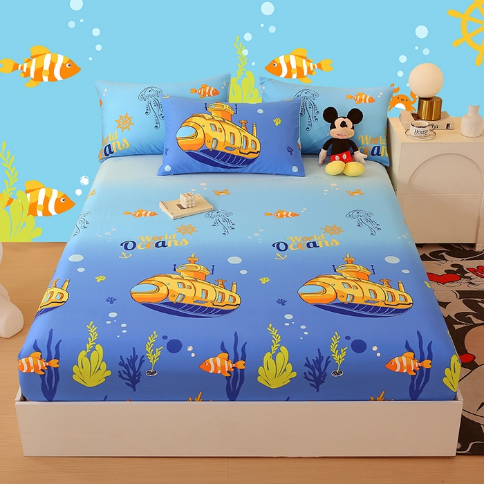 91家纺网 家纺一手货源 找家纺 （总）金鑫汇家纺 2025新款13070全棉好卖花型套件系列-单床笠