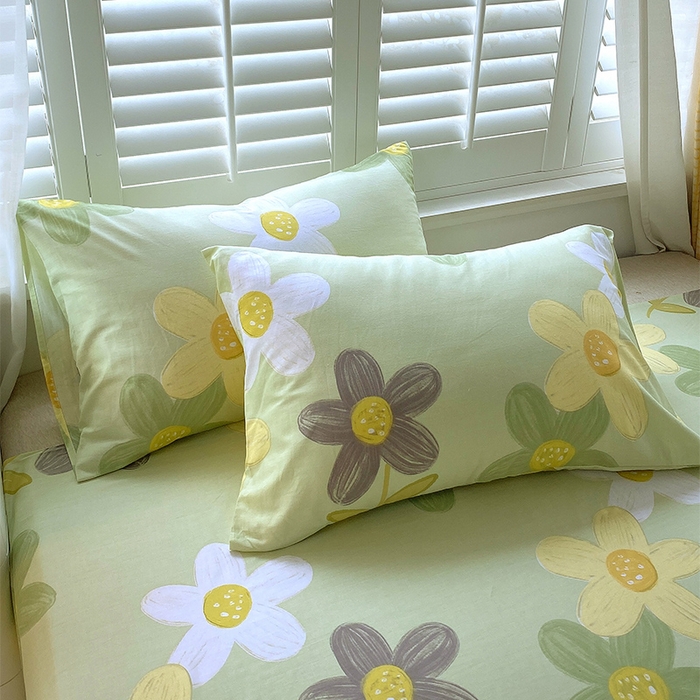 91家纺网 家纺一手货源 找家纺 金鑫汇家纺 2025新款13070全棉好卖花型套件系列-单枕套 五彩缤纷