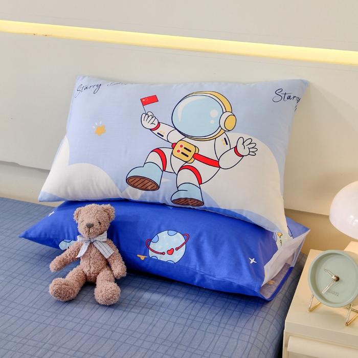 金鑫汇家纺 2025新款13070全棉好卖花型套件系列-单枕套 翱翔太空