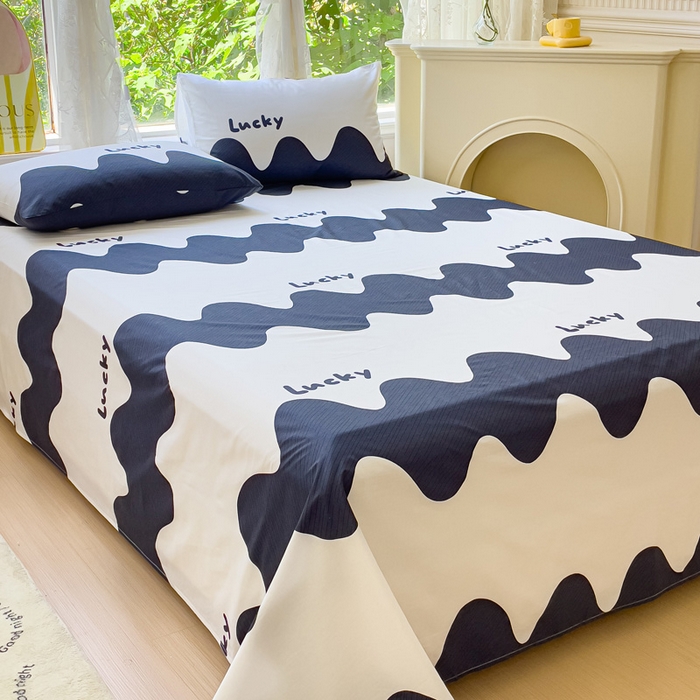 91家纺网 家纺一手货源 找家纺 金鑫汇家纺 2025新款13070全棉好卖花型套件系列-单床单（花型更好卖，面料更厚实，退货率低） 波浪世界