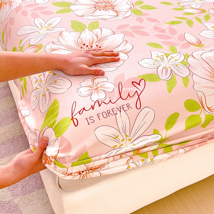 91家纺网 家纺一手货源 找家纺 金鑫汇家纺 2025新款13070全棉好卖花型套件系列-单床笠 繁花之恋