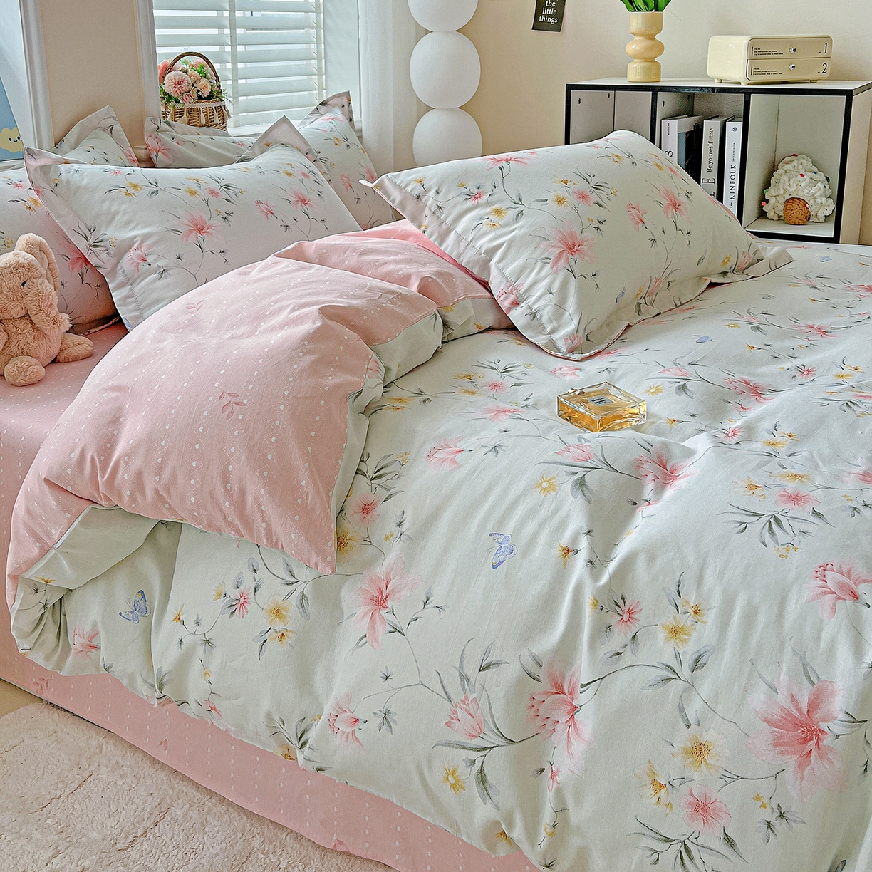 91家纺网 家纺一手货源 找家纺 恩泽2025全棉印花四件套 沐春风