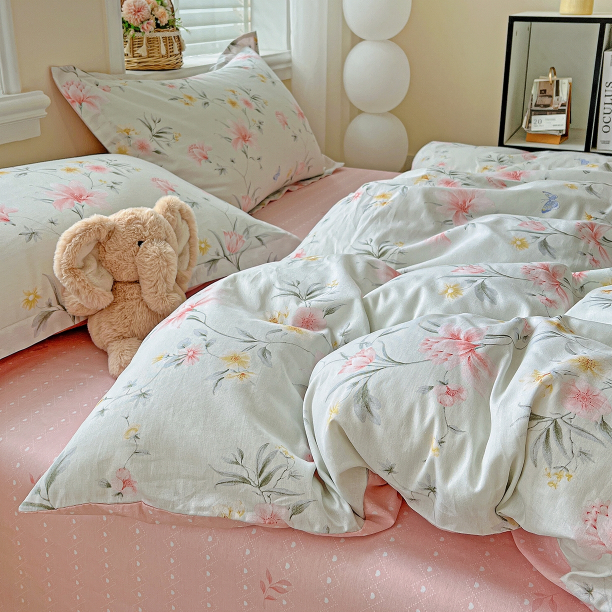 91家纺网 家纺一手货源 找家纺 恩泽2025全棉印花四件套 沐春风