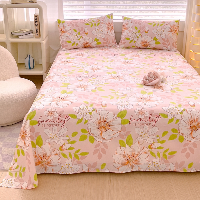 91家纺网 家纺一手货源 找家纺 金鑫汇家纺 2025新款13070全棉好卖花型套件系列-单床单（花型更好卖，面料更厚实，退货率低） 繁花之恋