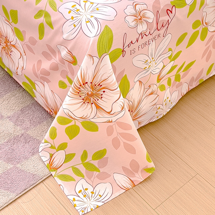 91家纺网 家纺一手货源 找家纺 金鑫汇家纺 2025新款13070全棉好卖花型套件系列-单床单（花型更好卖，面料更厚实，退货率低） 繁花之恋