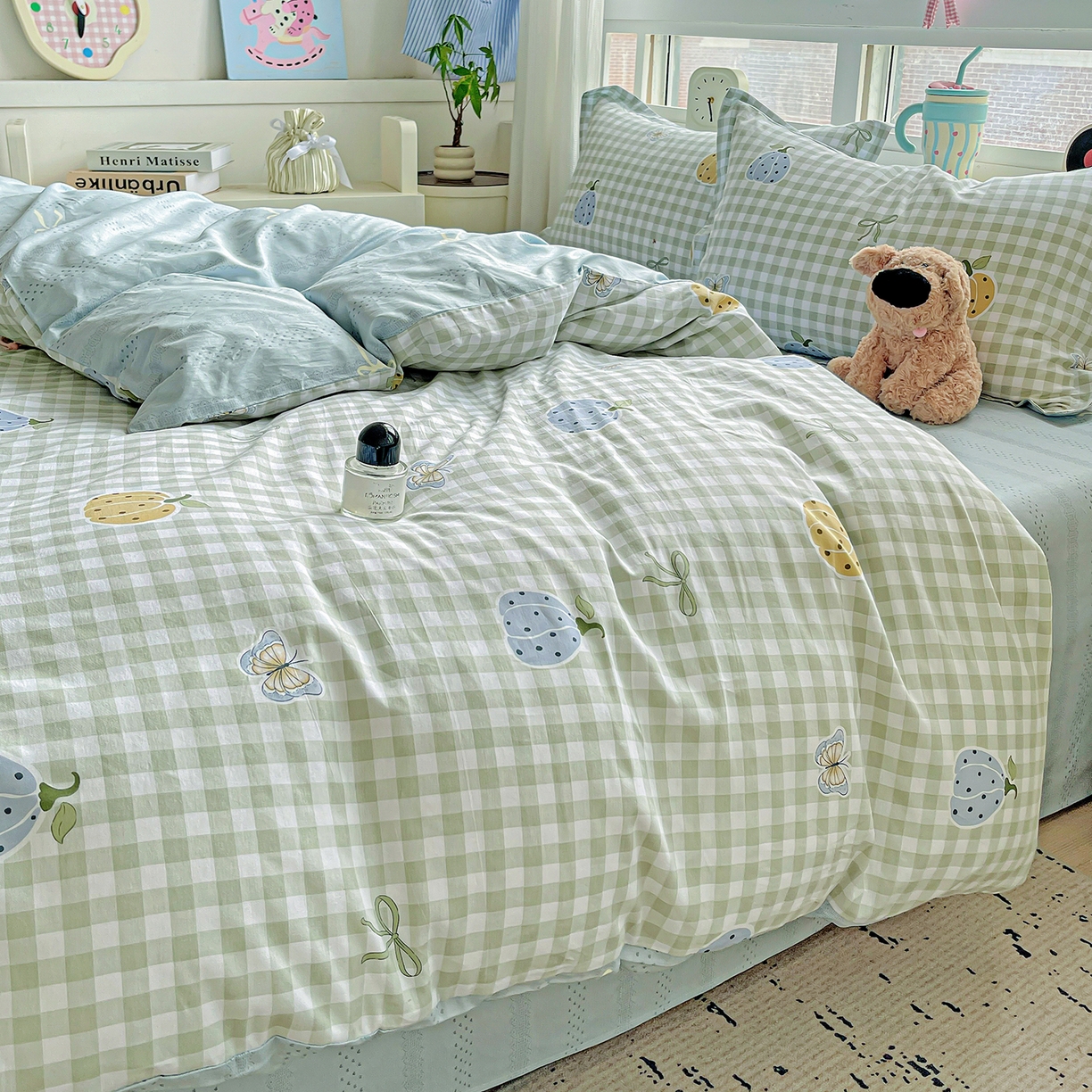 91家纺网 家纺一手货源 找家纺 恩泽2025全棉印花四件套 南瓜小贝