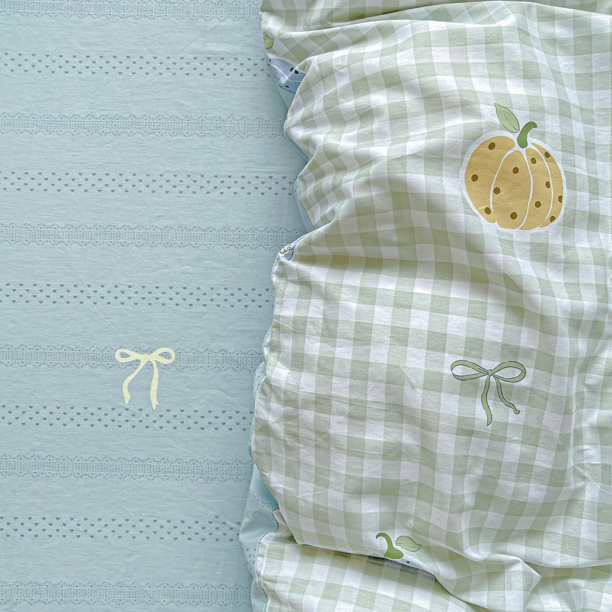 91家纺网 家纺一手货源 找家纺 恩泽2025全棉印花四件套 南瓜小贝