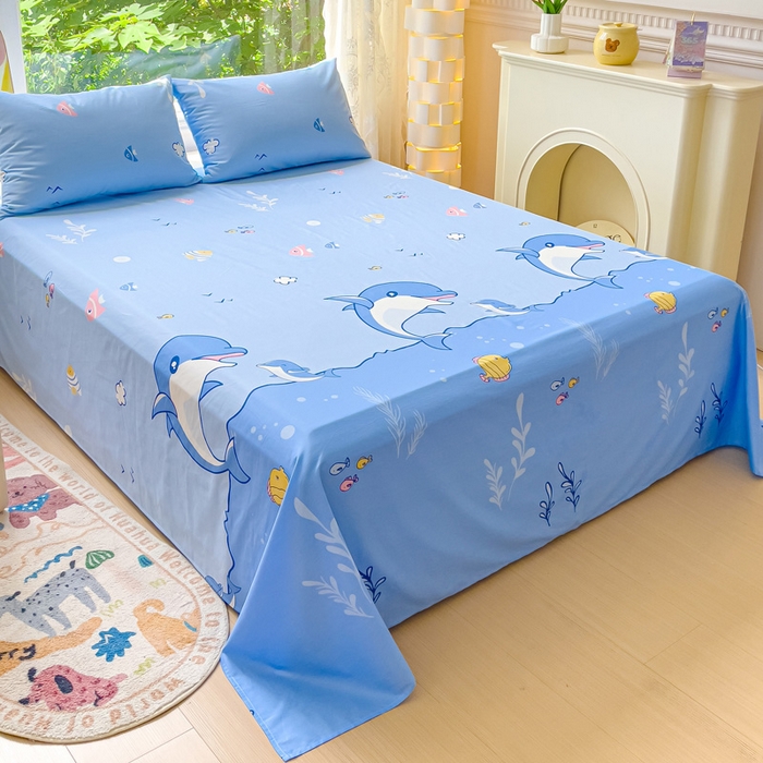 91家纺网 家纺一手货源 找家纺 金鑫汇家纺 2025新款13070全棉好卖花型套件系列-单床单（花型更好卖，面料更厚实，退货率低） 海洋世界