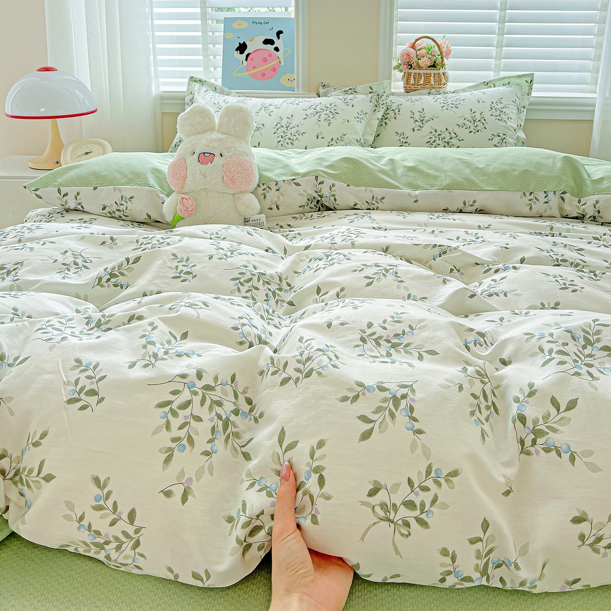 91家纺网 家纺一手货源 找家纺 恩泽2025全棉印花四件套 硕果累累