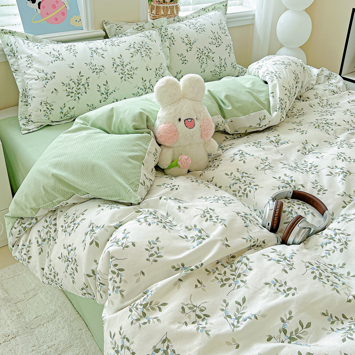 91家纺网 家纺一手货源 找家纺 恩泽2025全棉印花四件套 硕果累累