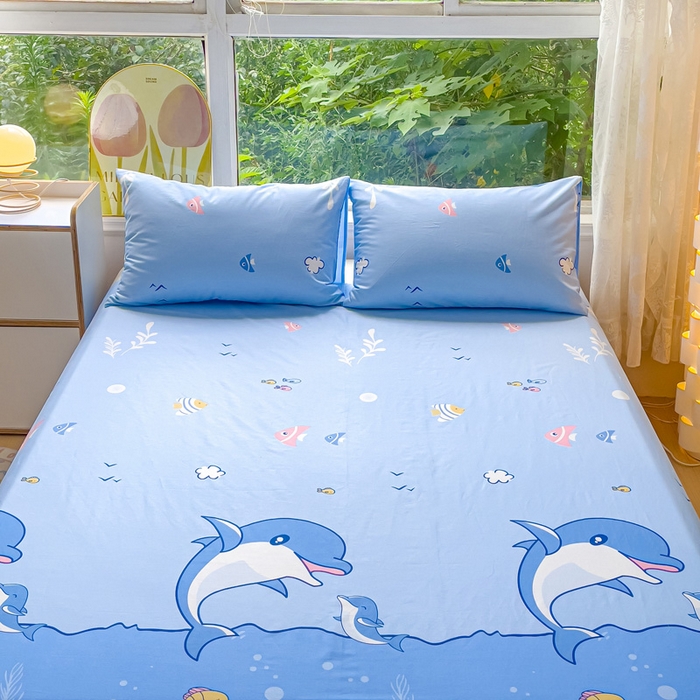 91家纺网 家纺一手货源 找家纺 金鑫汇家纺 2025新款13070全棉好卖花型套件系列-单床单（花型更好卖，面料更厚实，退货率低） 海洋世界