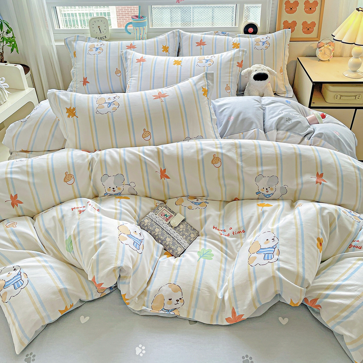 91家纺网 家纺一手货源 找家纺 恩泽2025全棉印花四件套 甜美派