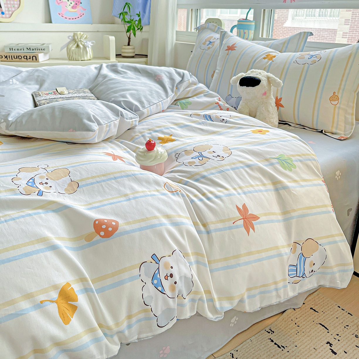 91家纺网 家纺一手货源 找家纺 恩泽2025全棉印花四件套 甜美派