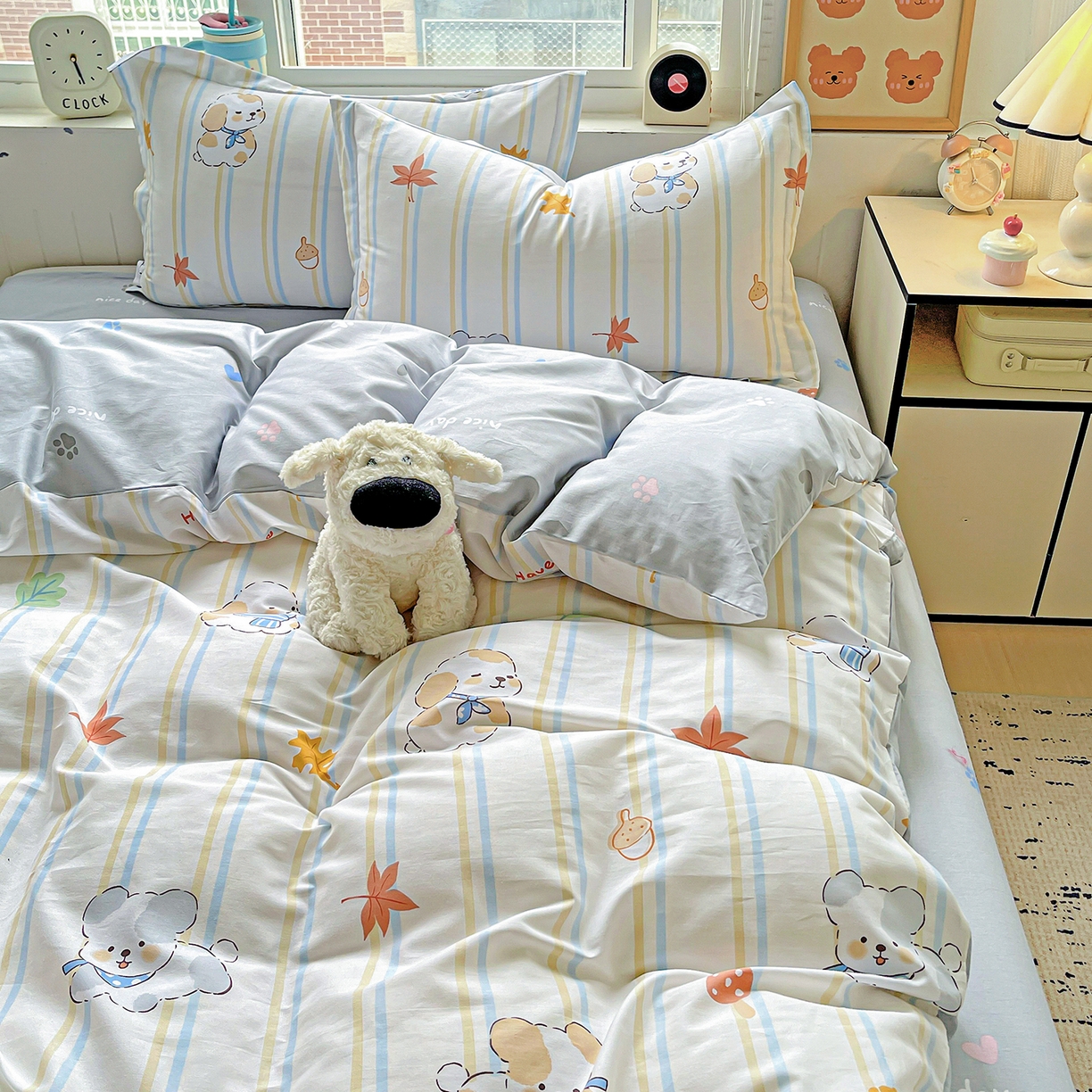 91家纺网 家纺一手货源 找家纺 恩泽2025全棉印花四件套 甜美派