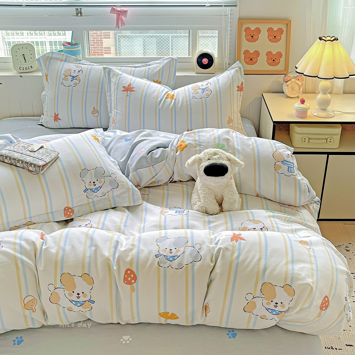 91家纺网 家纺一手货源 找家纺 恩泽2025全棉印花四件套 甜美派