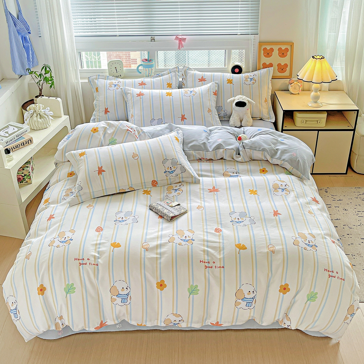 91家纺网 家纺一手货源 找家纺 恩泽2025全棉印花四件套 甜美派