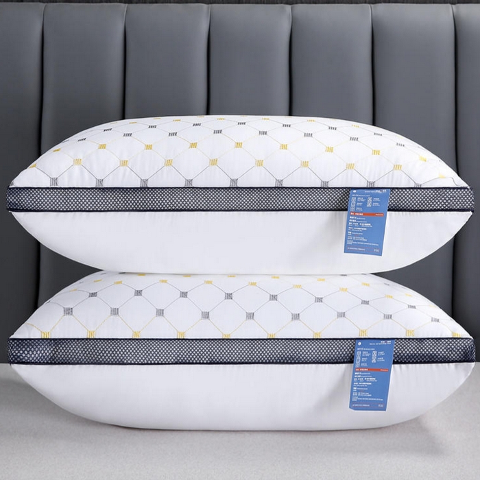 雅晨枕芯 2025新款满天星透气绗绣羽丝绒枕芯枕头 满天星绗绣羽丝绒枕-白色 48x74高枕/只 800克