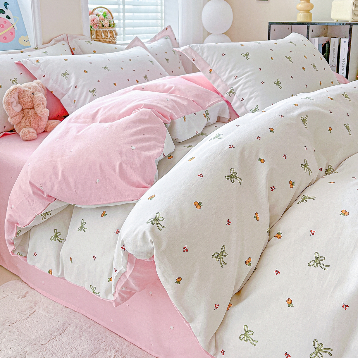 91家纺网 家纺一手货源 找家纺 恩泽2025全棉印花四件套 小清新