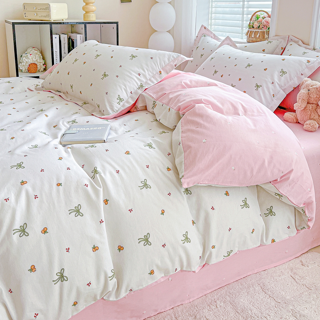 91家纺网 家纺一手货源 找家纺 恩泽2025全棉印花四件套 小清新