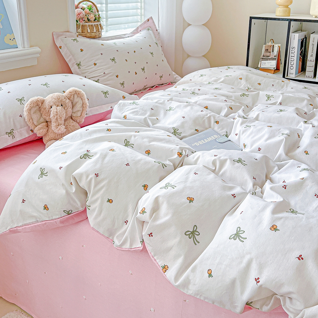 91家纺网 家纺一手货源 找家纺 恩泽2025全棉印花四件套 小清新