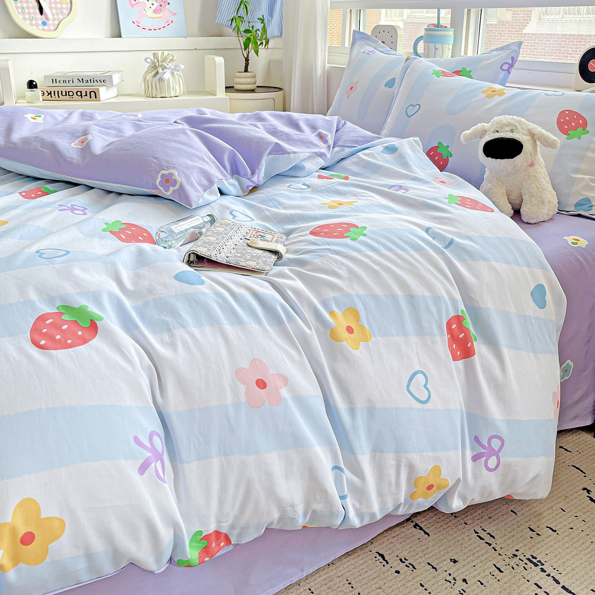 91家纺网 家纺一手货源 找家纺 恩泽2025全棉印花四件套 心之恋