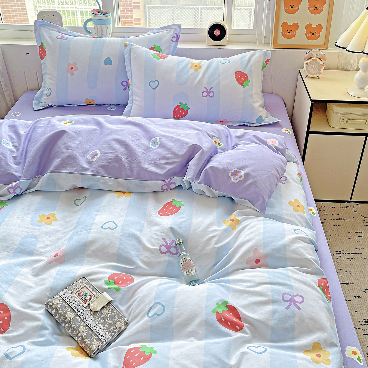 91家纺网 家纺一手货源 找家纺 恩泽2025全棉印花四件套 心之恋