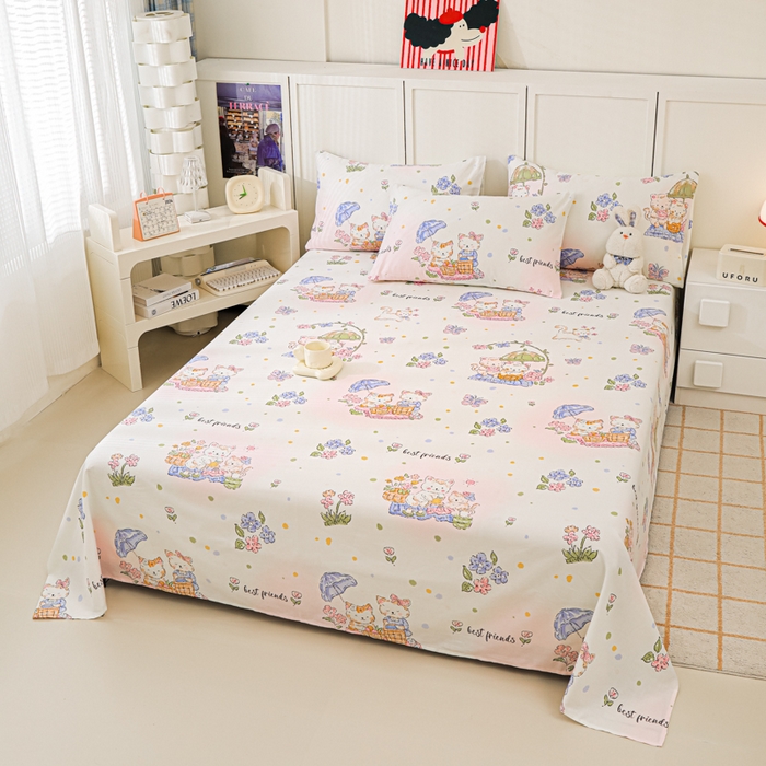 91家纺网 家纺一手货源 找家纺 金鑫汇家纺 2025新款13070全棉好卖花型套件系列-单床单（花型更好卖，面料更厚实，退货率低） 喵喵日记