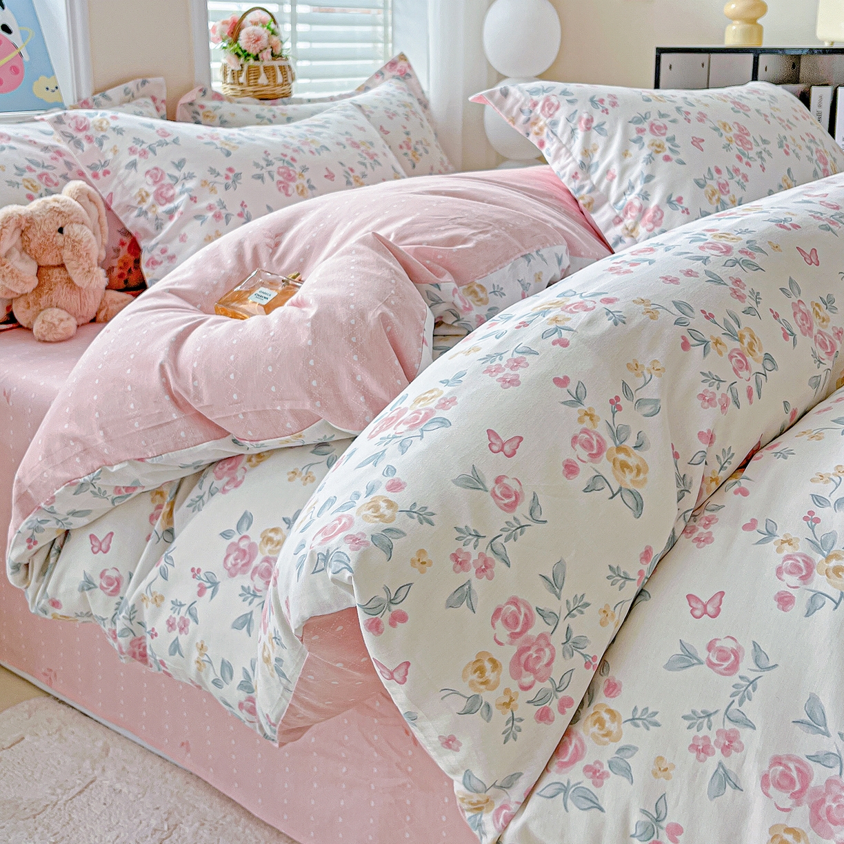 91家纺网 家纺一手货源 找家纺 恩泽2025全棉印花四件套 遇见浪漫