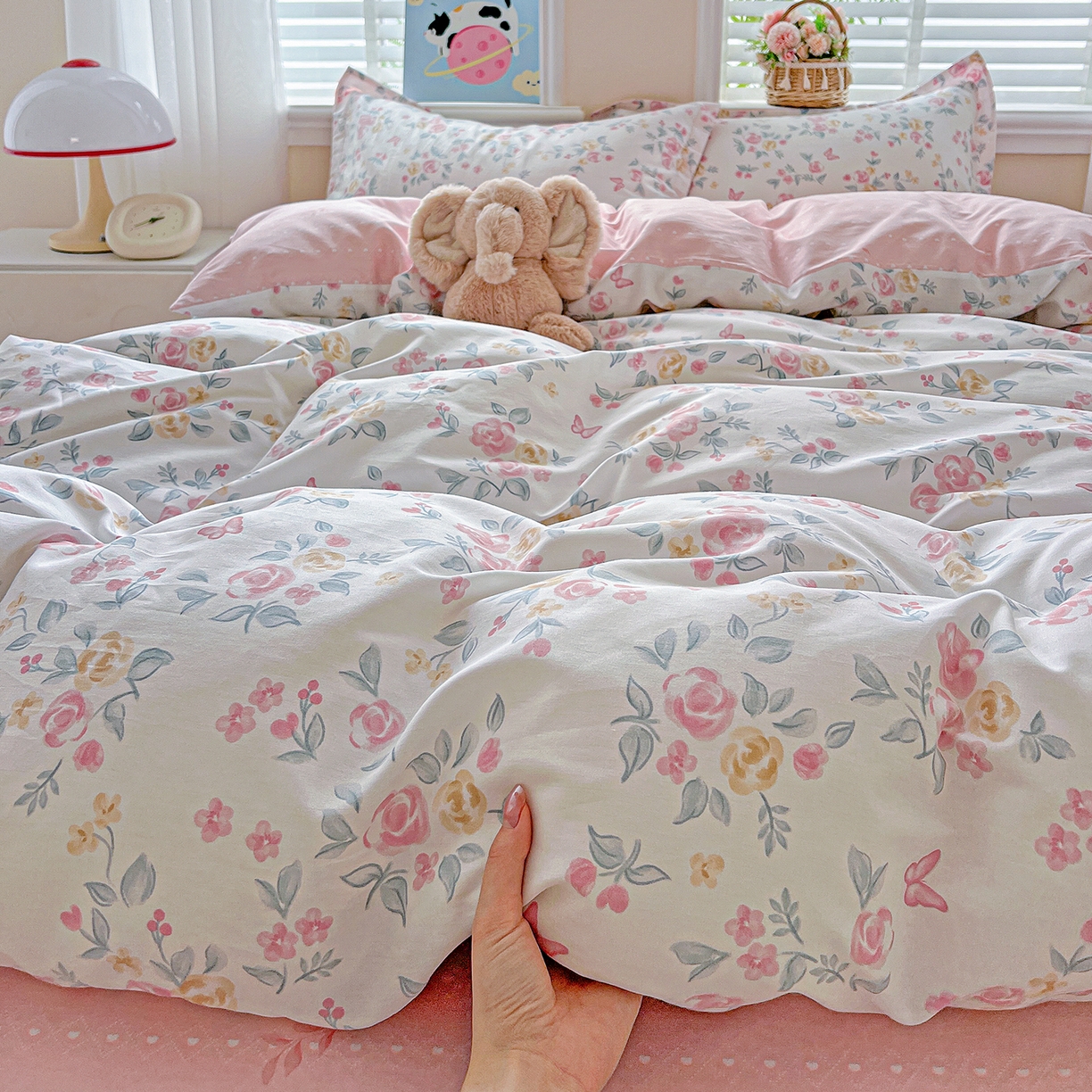 91家纺网 家纺一手货源 找家纺 恩泽2025全棉印花四件套 遇见浪漫