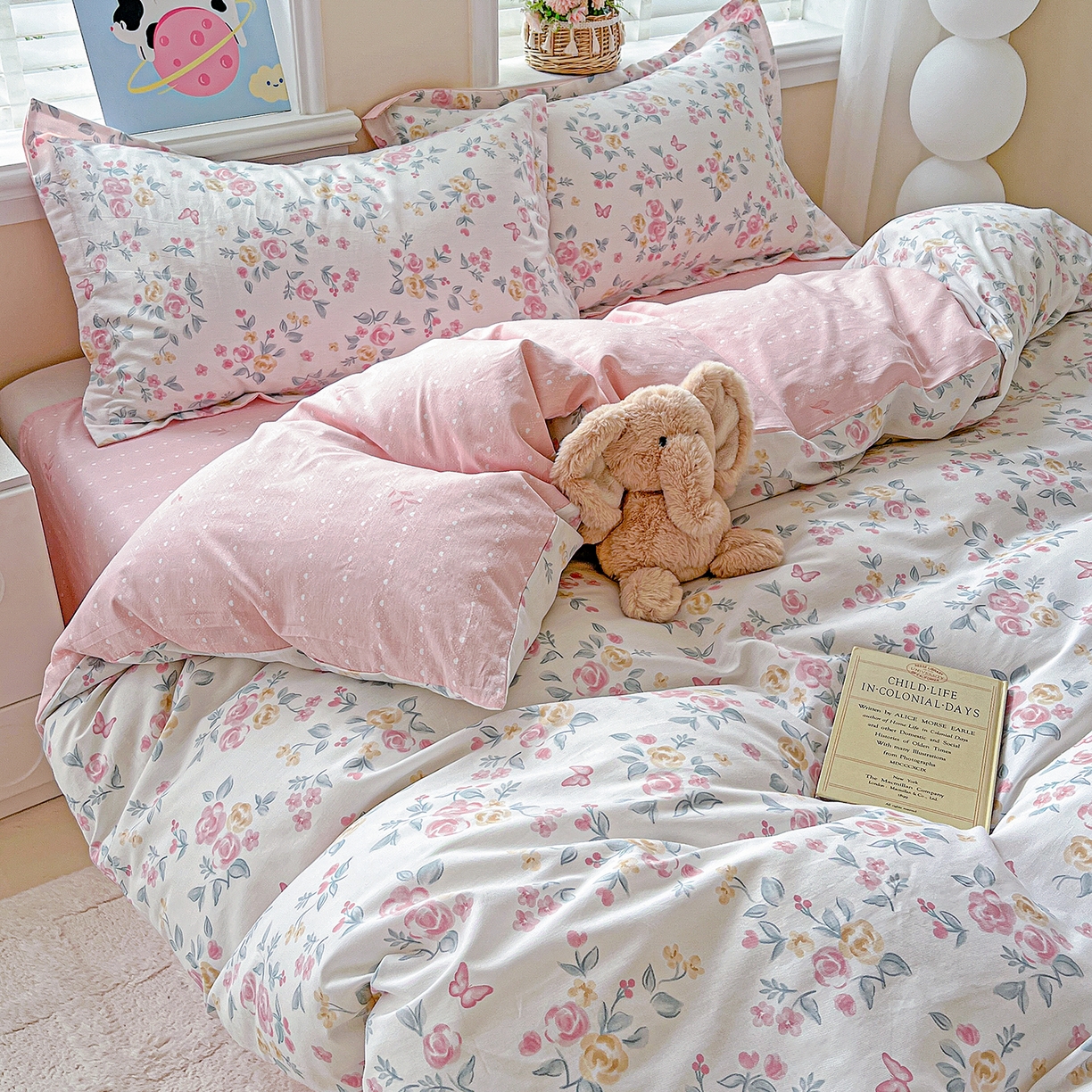 91家纺网 家纺一手货源 找家纺 恩泽2025全棉印花四件套 遇见浪漫