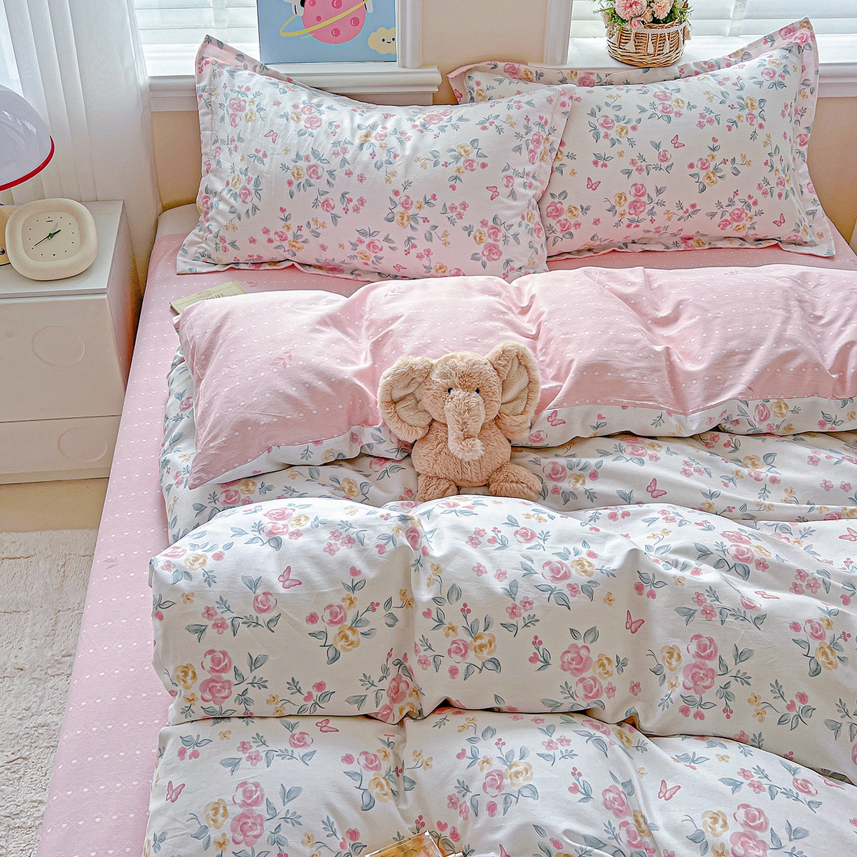 91家纺网 家纺一手货源 找家纺 恩泽2025全棉印花四件套 遇见浪漫