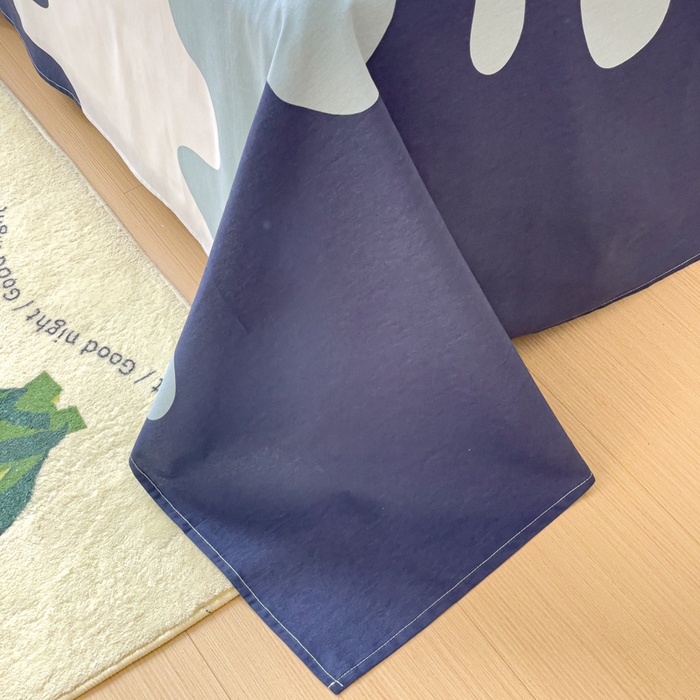 91家纺网 家纺一手货源 找家纺 金鑫汇家纺 2025新款13070全棉好卖花型套件系列-单床单（花型更好卖，面料更厚实，退货率低） 奶油蓝