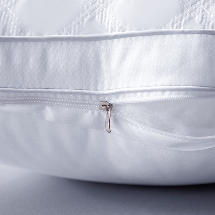 91家纺网 家纺一手货源 找家纺 雅晨枕芯 2025新款三格线亲肤羽丝棉酒店枕枕头枕芯 三线格立体枕-白色 48x74cm中枕/只 800g