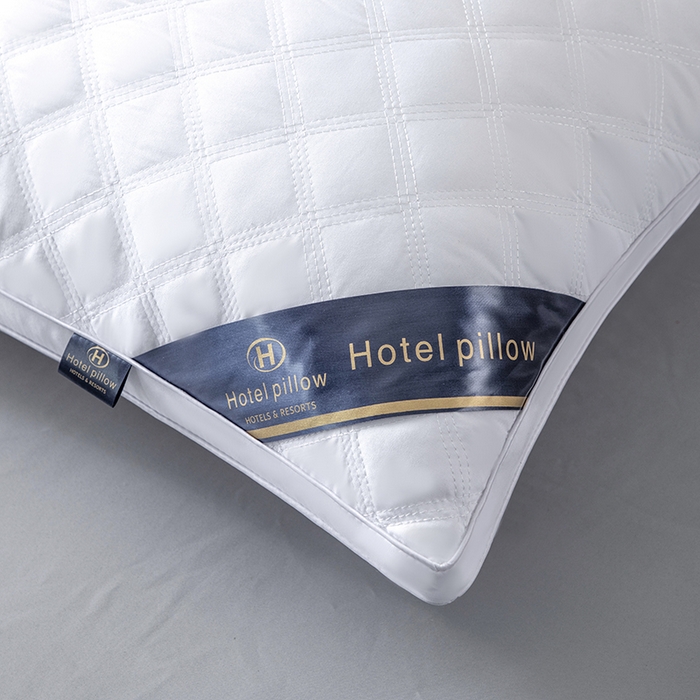 91家纺网 家纺一手货源 找家纺 雅晨枕芯 2025新款三格线亲肤羽丝棉酒店枕枕头枕芯 三线格立体枕-白色 48x74cm高枕/只 900g