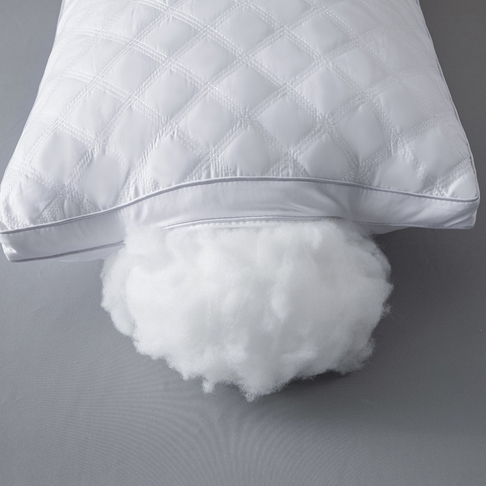 91家纺网 家纺一手货源 找家纺 雅晨枕芯 2025新款三格线亲肤羽丝棉酒店枕枕头枕芯 三线格立体枕-白色 48x74cm高枕/只 900g