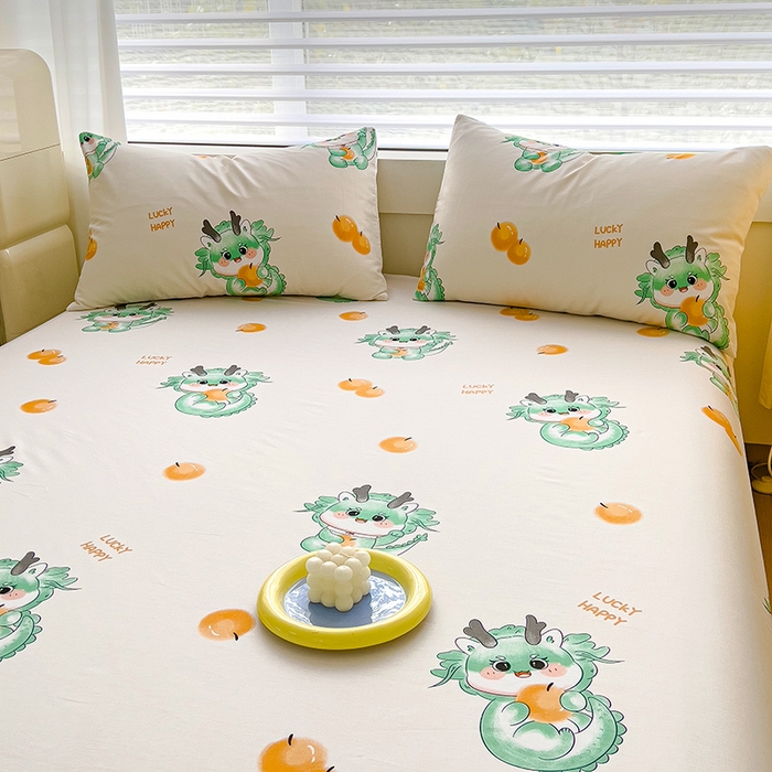 91家纺网 家纺一手货源 找家纺 金鑫汇家纺 2025新款13070全棉好卖花型套件系列-单床单（花型更好卖，面料更厚实，退货率低） 小青龙