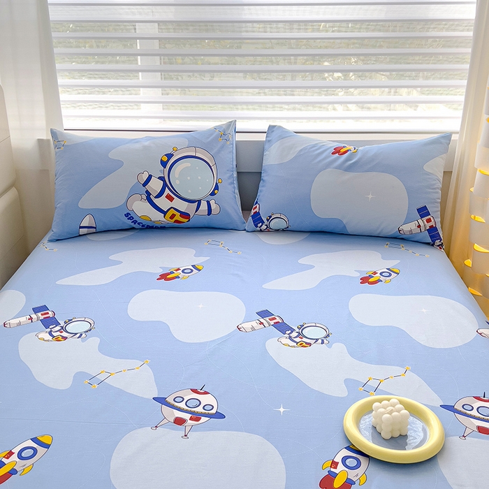 91家纺网 家纺一手货源 找家纺 金鑫汇家纺 2025新款13070全棉好卖花型套件系列-单床单（花型更好卖，面料更厚实，退货率低） 星际穿越