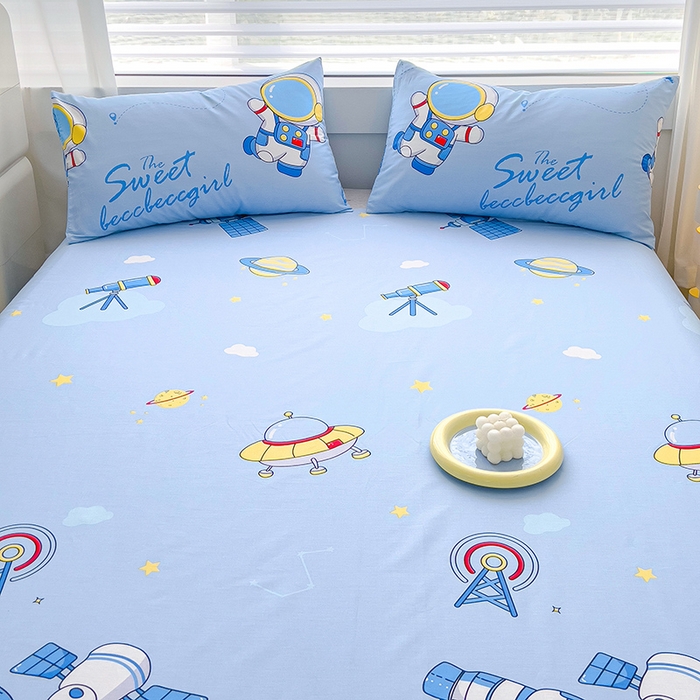 91家纺网 家纺一手货源 找家纺 金鑫汇家纺 2025新款13070全棉好卖花型套件系列-单床单（花型更好卖，面料更厚实，退货率低） 宇宙奥秘