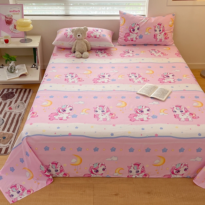 91家纺网 家纺一手货源 找家纺 金鑫汇家纺 2025新款13070全棉好卖花型套件系列-单床单（花型更好卖，面料更厚实，退货率低） 小马莉儿