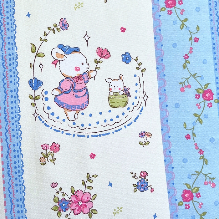 91家纺网 家纺一手货源 找家纺 金鑫汇家纺 2025年新款百分百全棉老粗布全棉加厚加密高克重单品枕套（花型更好卖，面料更厚实，自带凉感） 老粗布快乐萌兔蓝