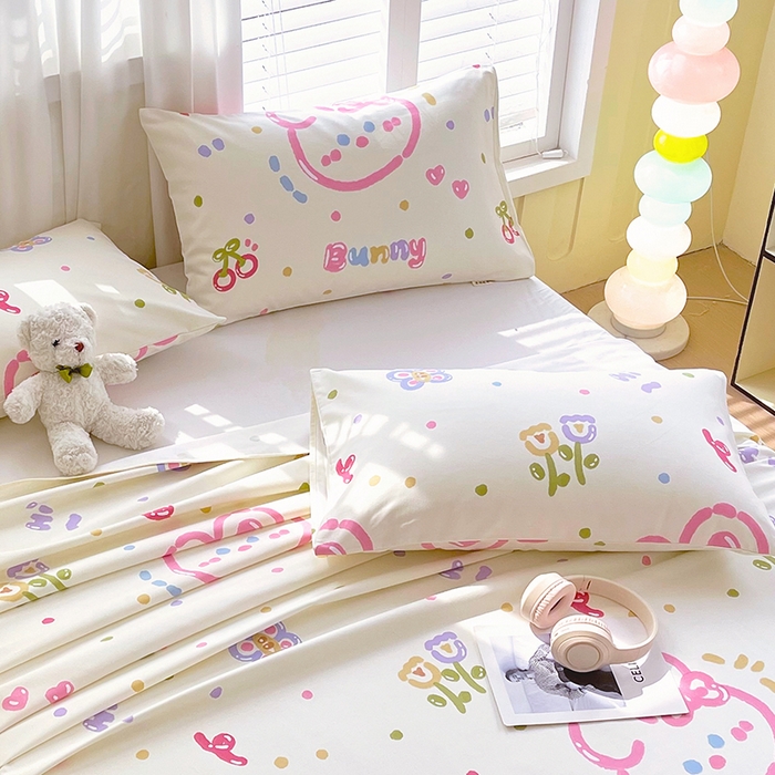 91家纺网 家纺一手货源 找家纺 金鑫汇家纺 2025年新款百分百全棉老粗布全棉加厚加密高克重单品枕套（花型更好卖，面料更厚实，自带凉感） 老粗布奇趣小兔