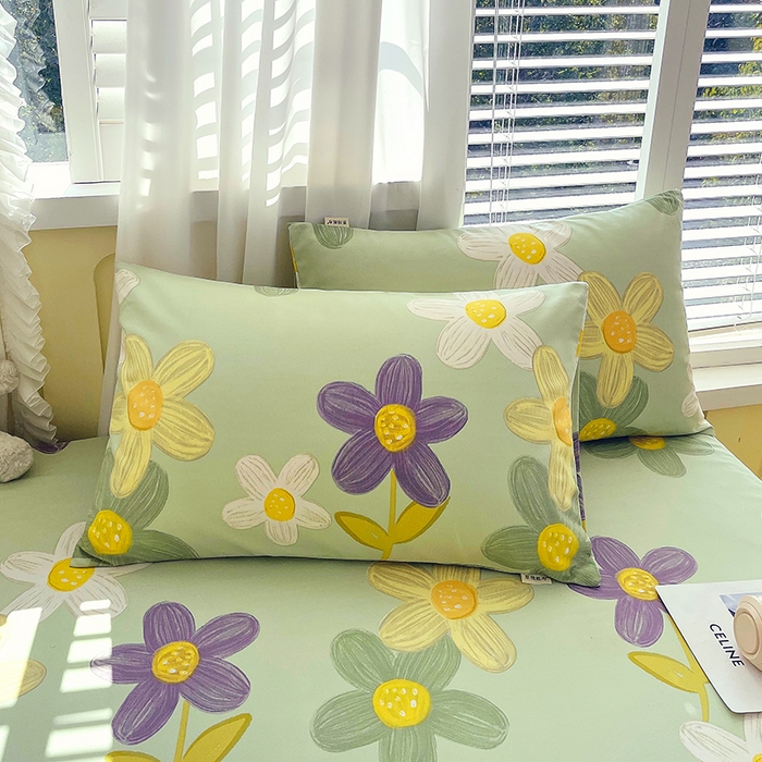 金鑫汇家纺 2025年新款百分百全棉老粗布全棉加厚加密高克重单品枕套（花型更好卖，面料更厚实，自带凉感） 老粗布五彩缤纷