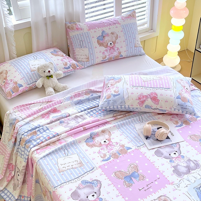 91家纺网 家纺一手货源 找家纺 金鑫汇家纺 2025年新款百分百全棉老粗布全棉加厚加密高克重单品枕套（花型更好卖，面料更厚实，自带凉感） 老粗布熊熊精灵