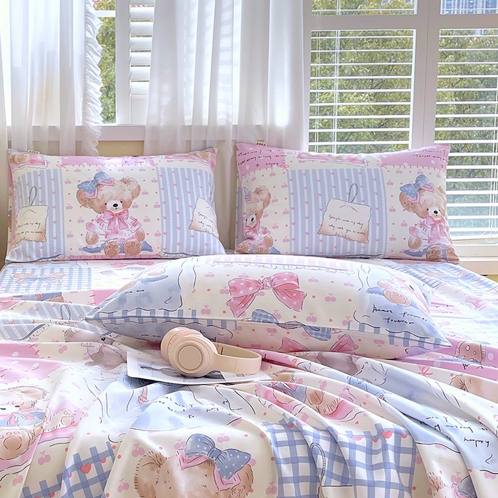 91家纺网 家纺一手货源 找家纺 金鑫汇家纺 2025年新款百分百全棉老粗布全棉加厚加密高克重单品枕套（花型更好卖，面料更厚实，自带凉感） 老粗布熊熊精灵